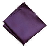 Eggplant Pocket Square. Dark Purple Solid Color Satin Finish, No Print, by Cyberoptix