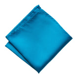 Electric Blue Pocket Square. Solid Color Satin Finish, No Print, by Cyberoptix