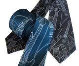 electric guitar necktie, by Cyberoptix