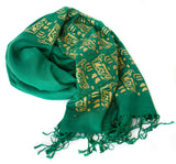 green circuit board scarf