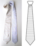 Elementary Penmanship Necktie: platinum & white ties.