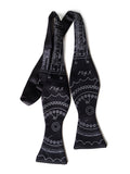 Enigma Machine black bow tie.