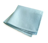 Pale turquoise linen pocket square, by Cyberoptix