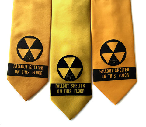 Fallout Shelter Necktie. Cold War Era Tie