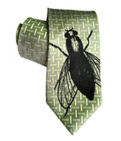 Fly Print Necktie Sale, Limited Edition Luxe Silk Tie, By Cyberoptix