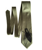 Sage green silk House Fly Necktie, by Cyberoptix