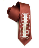 Cinnamon brown football tie