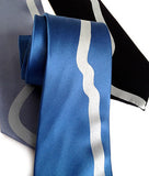 Ford Chicanes Necktie. Pale grey on french blue.