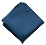 French Blue Pocket Square. Solid Color Satin Finish, No Print, by Cyberoptix