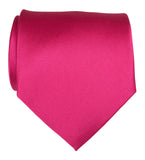 Fuchsia Pink solid color necktie, Red-Purple tie by Cyberoptix Tie Lab
