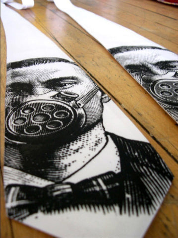 Gas Mask Silk Necktie
