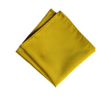 Gold Pocket Square. Medium Yellow Solid Color Satin Finish, No Print, by Cyberoptix