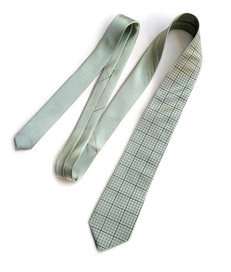 Graph Paper Necktie, Grid Paper tie, by Cyberoptix