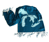 Great lakes print scarf