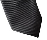 Dark charcoal grey solid color necktie. Woven tie, by Cyberoptix