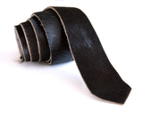 Black Angus Hair-On Hide Leather Necktie