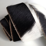 Natural Black and White Holstein Hair-On Hide Leather Necktie
