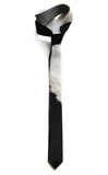 Natural Black and White Holstein Hair-On Hide Leather Necktie