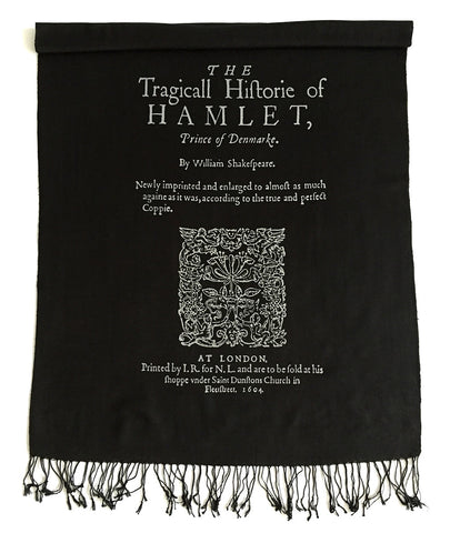 Hamlet Book Scarf. Shakespeare linen-weave pashmina