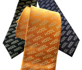 HODL Cryptocurrency Necktie, Geeky Ties, by Cyberoptix