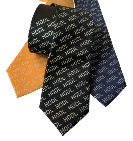 HODL Necktie, Cryptocurrency Tie. (Hold On for Dear Life)