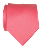 Honeysuckle Pink solid color necktie, medium pink tie by Cyberoptix Tie Lab
