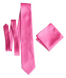 Hot Pink solid color necktie for weddings, by Cyberoptix Tie Lab
