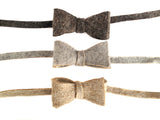 Industrial felt bow ties, tied. By Cyberoptix Tie Lab.