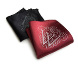 Initial Pocket Square. Personalized Filigree Hanky