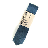 Blue Shatter Foiled Leather Necktie