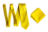  Yellow necktie, Lemon solid color tie for weddings by Cyberoptix Tie Lab