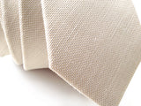 Texture of Light Khaki Linen Necktie, "Davison" by Cyberoptix