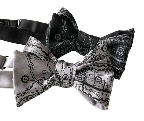 Los Angeles Map Bow Tie. Old California LA Map Print