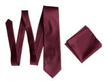 Dark Red necktie, Maroon solid color tie for weddings, by Cyberoptix Tie Lab
