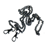 Matte Black Mask Chain, Face Mask Holder Necklace, steel mask leash