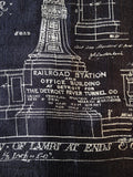 Blueprint Silk Scarf: Detroit's Train Station Ironwork.