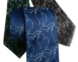 Michigan State Print Silk Neckties, by Cyberoptix