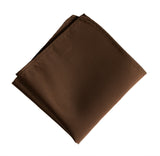 Milk Chocolate Pocket Square. Solid Color Brown Satin Finish, No Print, by Cyberoptix
