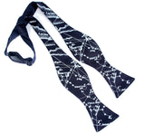 Milky Way Galaxy self tie bow tie: navy blue.