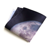 Moon Print Pocket Square, Space Hanky. Cyberoptix