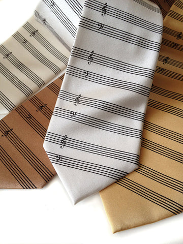 Music Manuscript Paper Necktie. Sheet Music Tie.