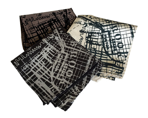 New York City Map Pocket Square