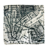 new york city map pocket square, by Cyberoptix. Navy on platinum.