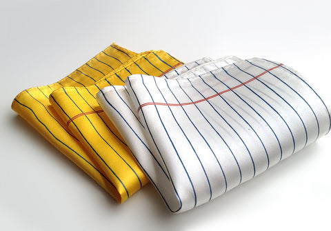 College Ruled Pocket Square. Lined Paper Print