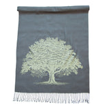 Oak Tree Print Winter Scarf, Lightweight Pashmina, by Cyberoptix