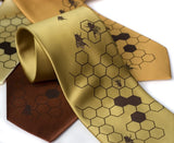 Chocolate ink on gold, mustard, cinnamon silk.