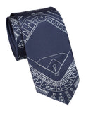 Old Tiger Stadium Navy Blue Necktie, Historic Detroit Tie, by Cyberoptix