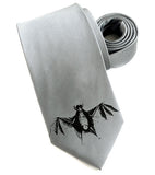Silver bat necktie
