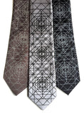 Op Art Triangles Pattern Tie, Microfiber Necktie, by Cyberoptix