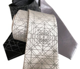 Op Art Geometry Necktie, Triangles Tie, by Cyberoptix